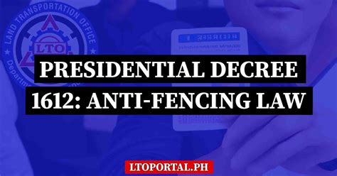 magkano ang piyansa sa anti fencing law|Presidential Decree 1612: Anti.